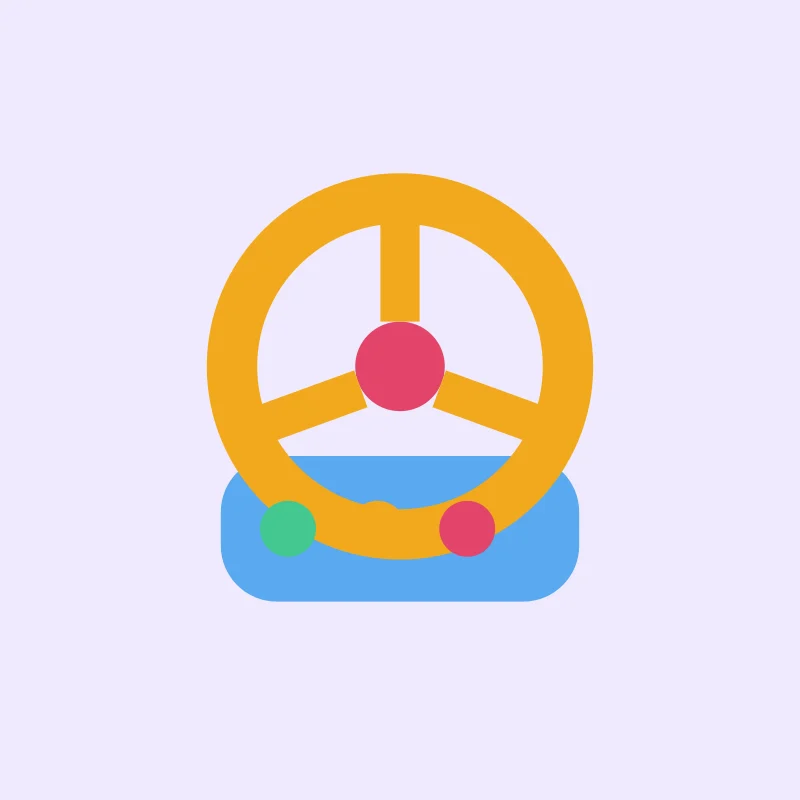Car Steering Wheel Toy with Lights & Music (illustration)