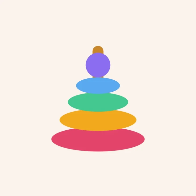 Rainbow Stacking Rings (illustration)